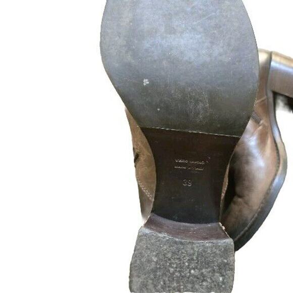 Alberto Fermani Knee High Boots Full Zip Brown Leather Size US 7 Italy 👀 - Picture 6 of 15